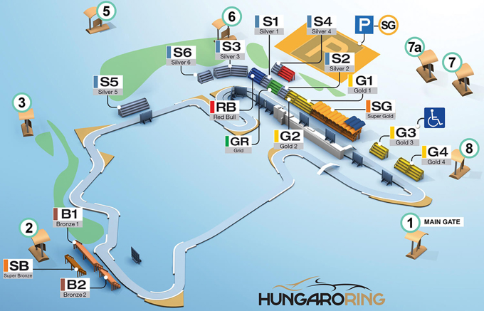 F1 Hungaroring plan miejsc | BP Gryf