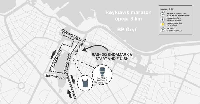 Rejkiavk opcja 3 km | Maraton wyjazdy BP Gryf