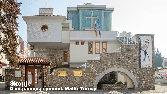 Skopje Dom - pomnik Matki Teresy | BP Gryf Skopje mecz Macedonia v Polska 07-06-2019 | BP Gryf